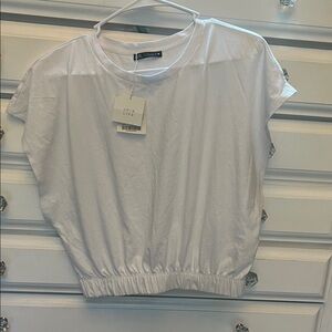 Zara White Short Sleeve Women's Tee